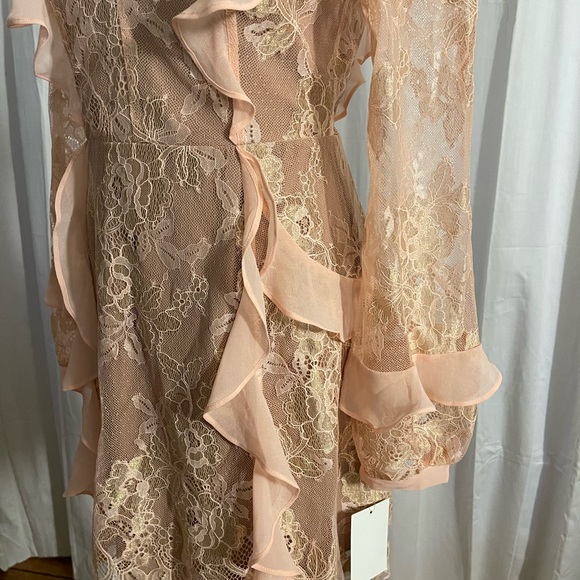 For Love and Lemons dress bumble long sleeve ruffle - Picture 7 of 11